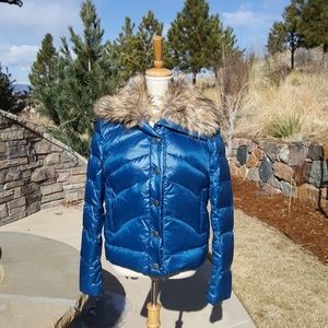 NWT dylan Short Quilted Jacket - Faux-Fur Collar